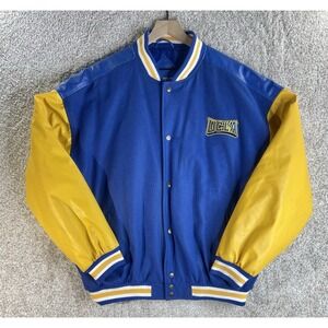 Steve & Barry's UCLA Varsity Jacket Mens XXL Blue Bruins Faux Leather Wool Blend